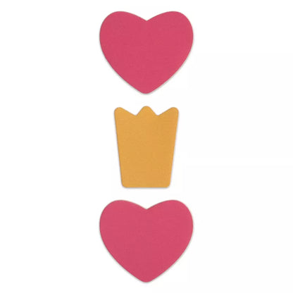 Rub-on Patch STRETCHDE. Krone Herz 3St