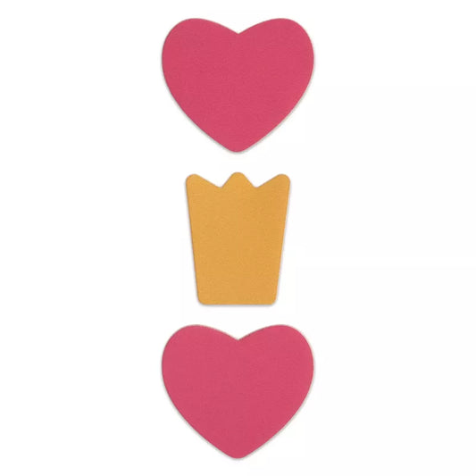 Rub-on Patch STRETCHDE. Krone Herz 3St