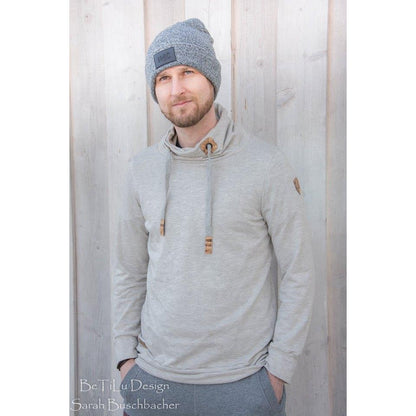 Schnittmuster Manuc Hoodie Herren mit Kapuze oder Kragen und Taschen Größe XS bis 4XL