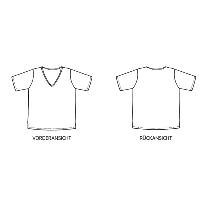 FRAU KAY V-Shirt | Papierschnitt