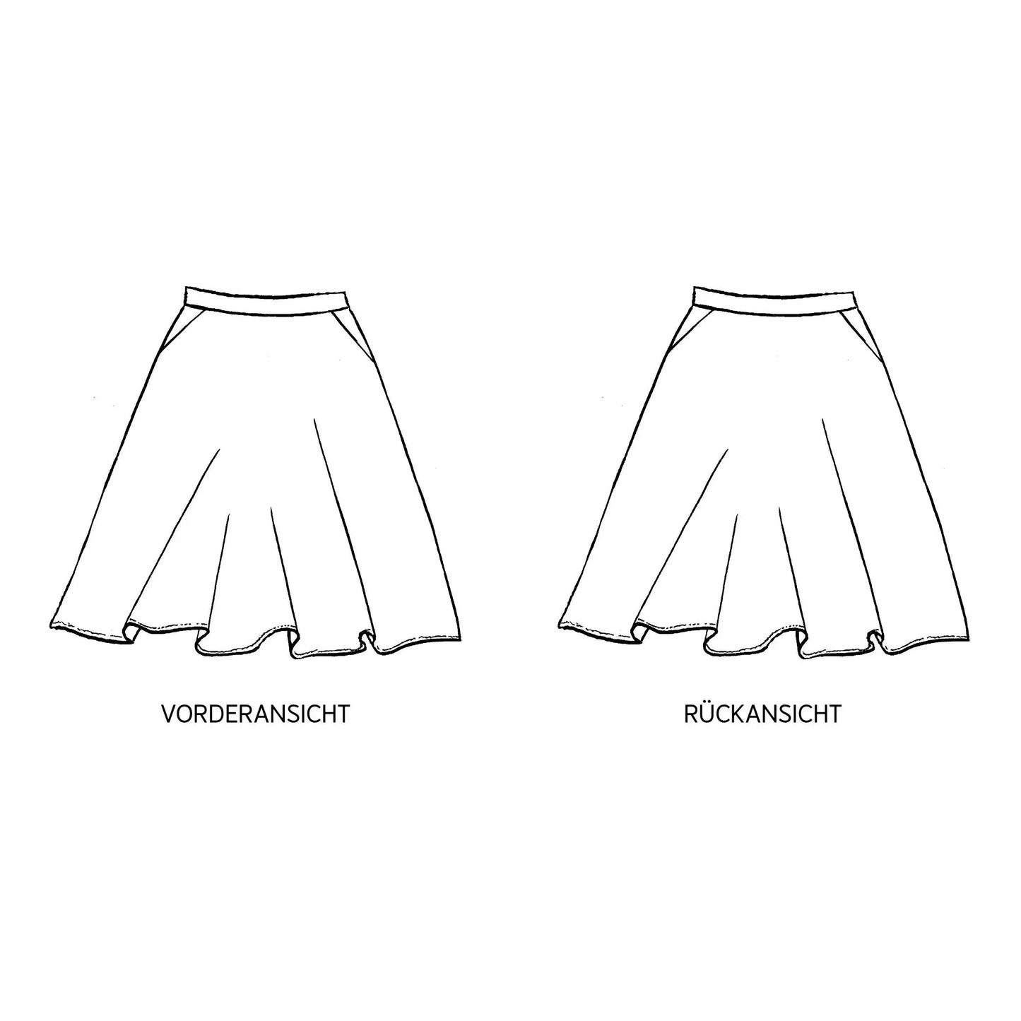 FRAU BELLA•  Halbtellerrock  / Papierschnitt
