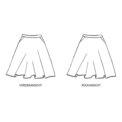 FRAU BELLA•  Halbtellerrock  / Papierschnitt