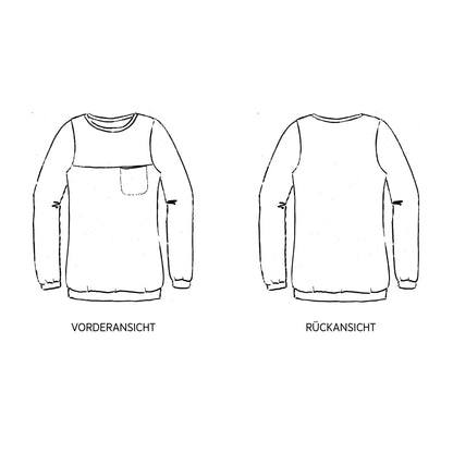 FRAU BENTE • Sweater mit Brusttasche PAPIERSCHNITT