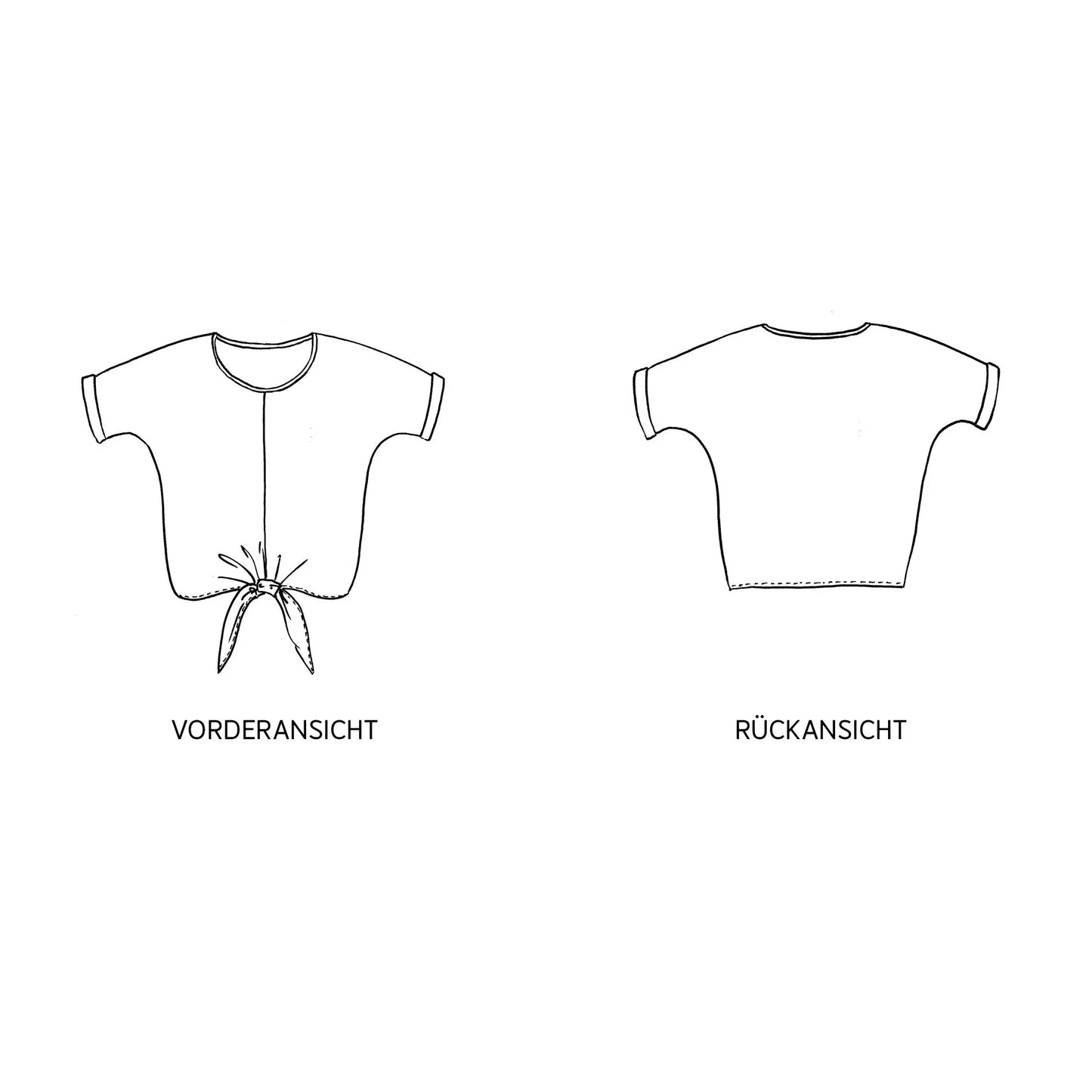 FRAU BILLE Knotenshirt | Papierschnitt