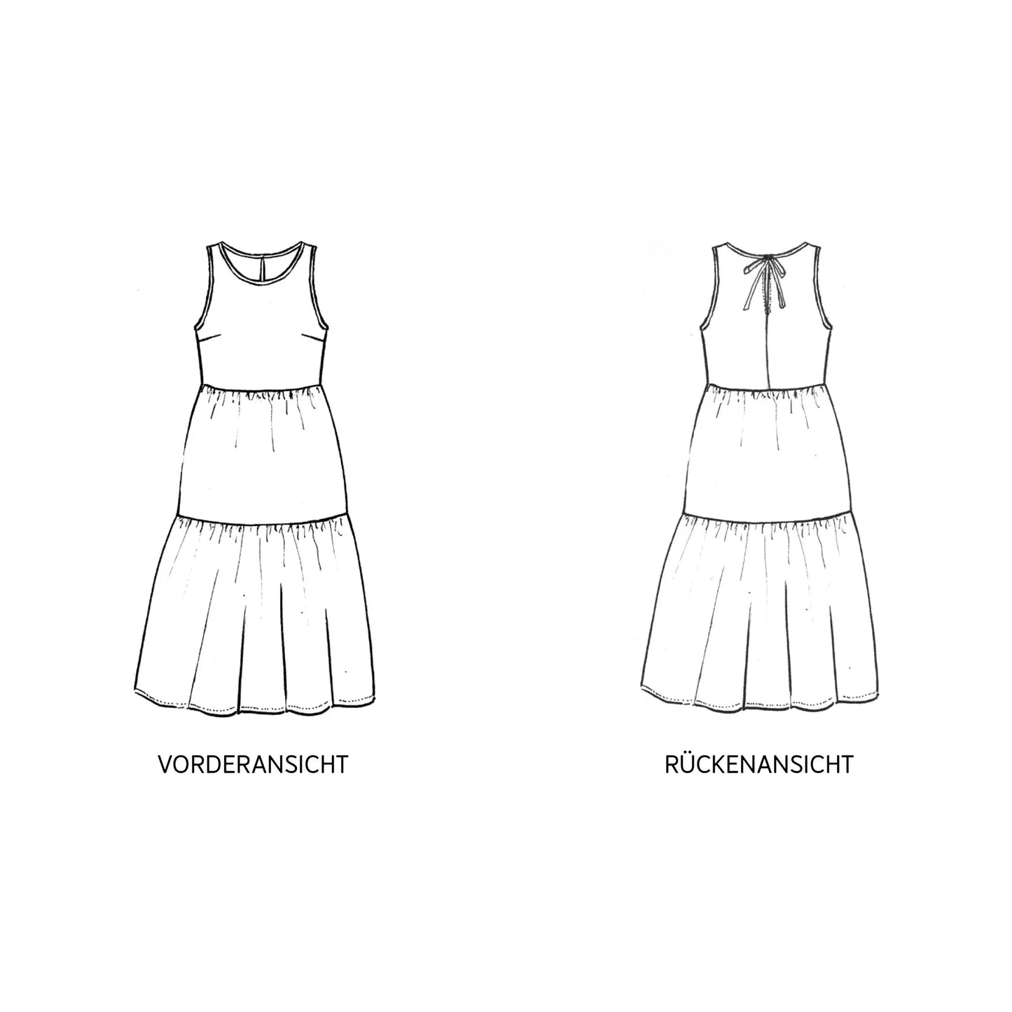 FRAU CLAIRE Volantkleid | Papierschnitt