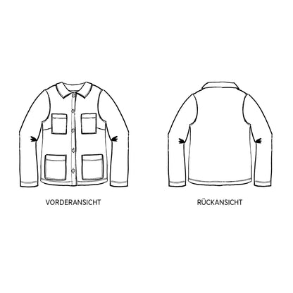 FRAU DITA kurze Jacke | Papierschnitt