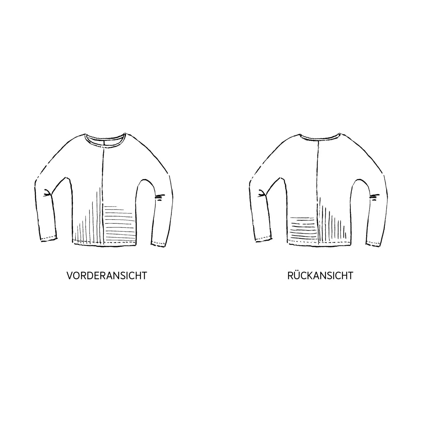 FRAU JETTE Fledermausshirt / Papierschnitt