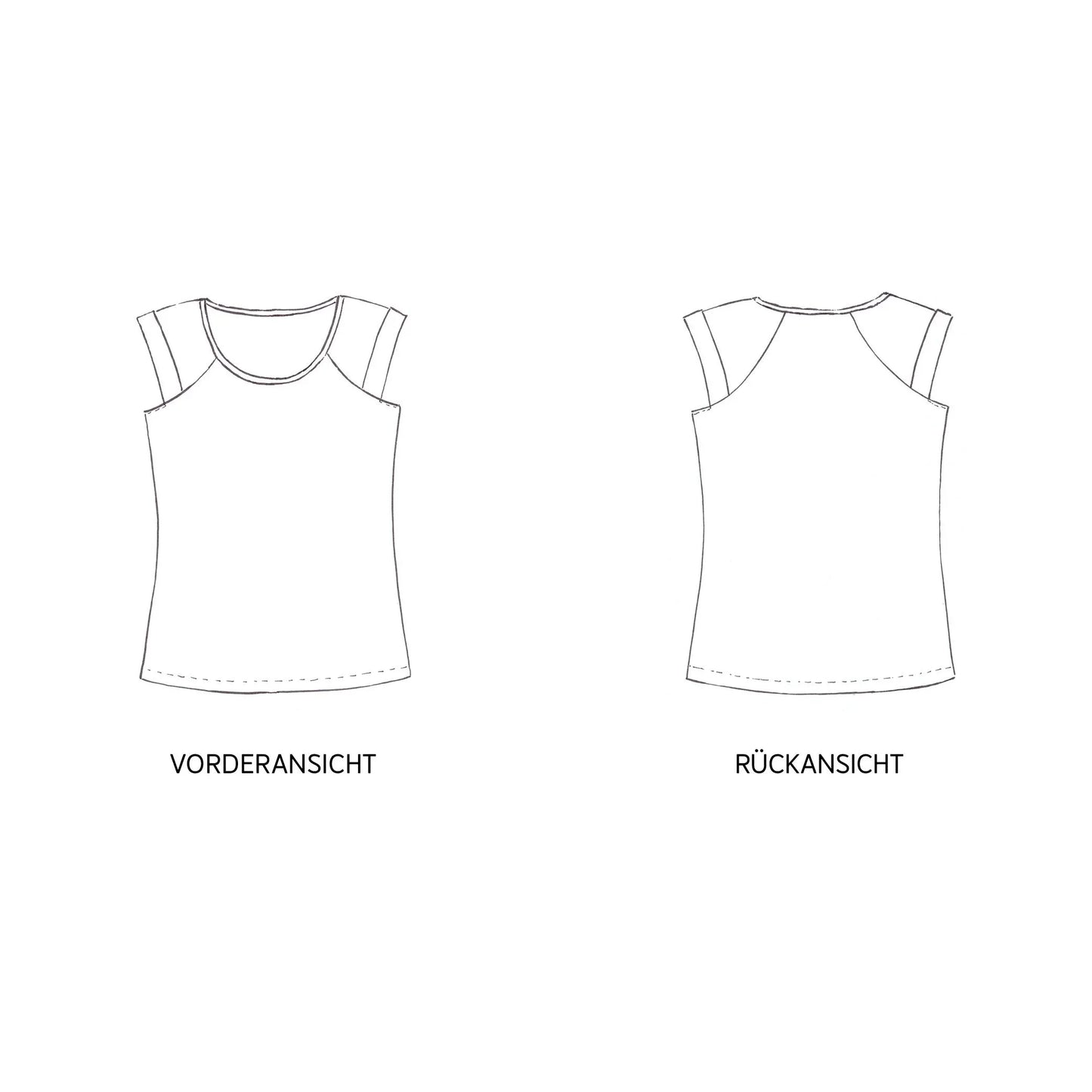 FRAU JOSY • Trägershirt PAPIERSCHNITT