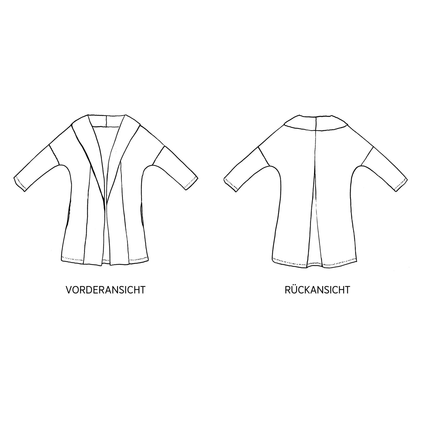 FRAU KATI • Sweatjacke mit Schalkragen  / Papierschnitt