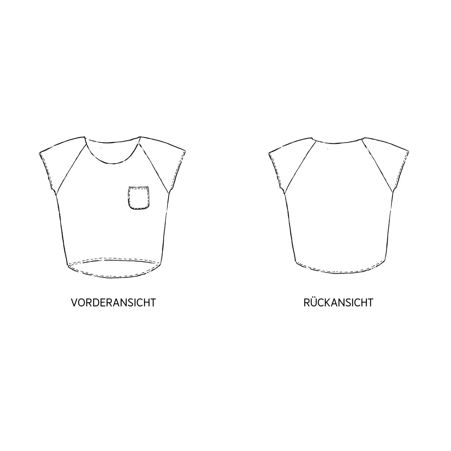 FRAU MIA Bluse Raglanoptik | Papierschnitt
