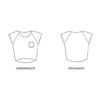 FRAU MIA Bluse Raglanoptik | Papierschnitt