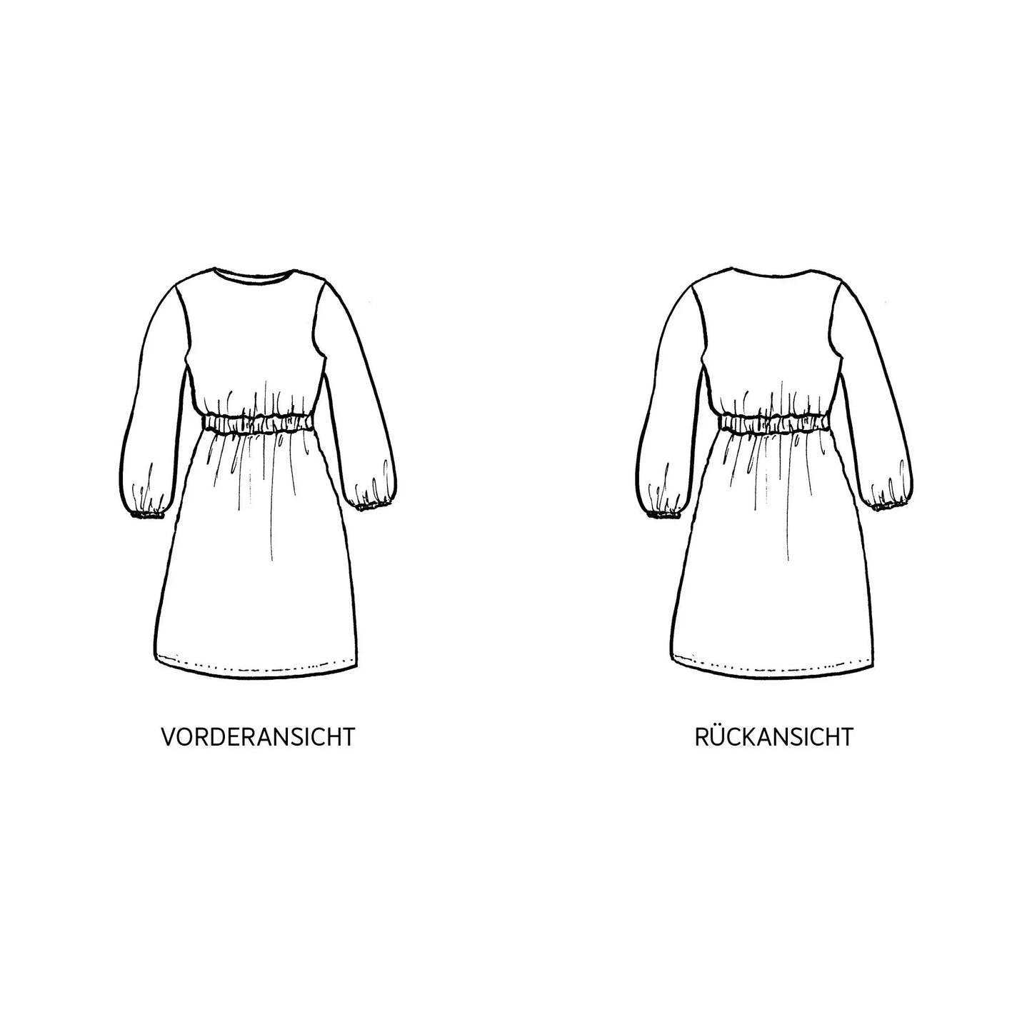 Frau Sanja • Kleid mit Gummizügen / Papierschnitt