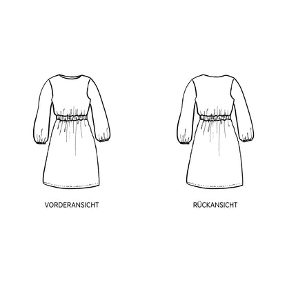 Frau Sanja • Kleid mit Gummizügen / Papierschnitt