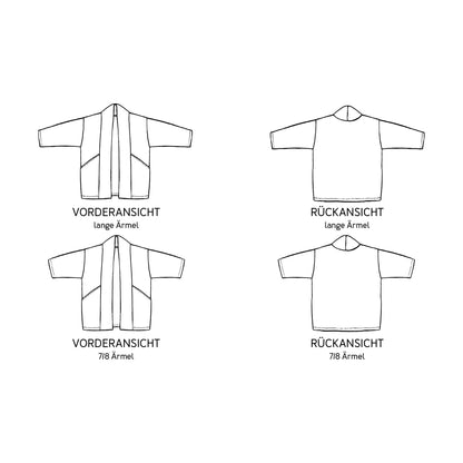 FRAU SINA Kimonojacke | Papierschnitt