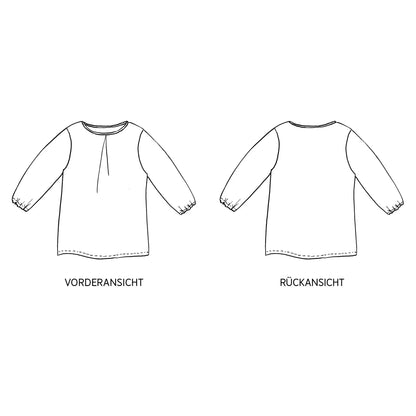 FRAU SUKI • Bluse Kellerfalte / Papierschnitt