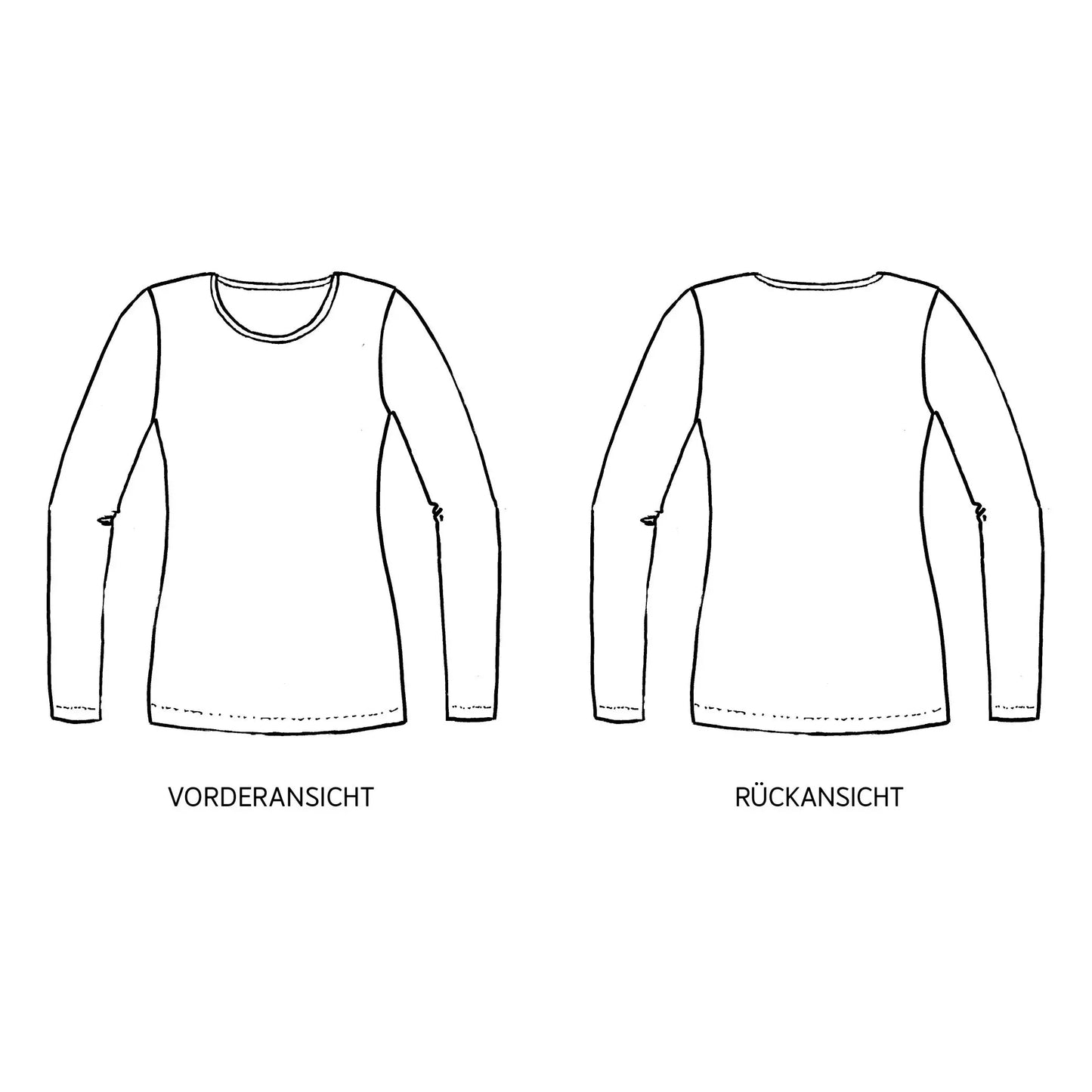 FRAU TANIA • körpernahes Basicshirt, PAPIERSCHNITT