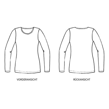 FRAU TANIA • körpernahes Basicshirt, PAPIERSCHNITT