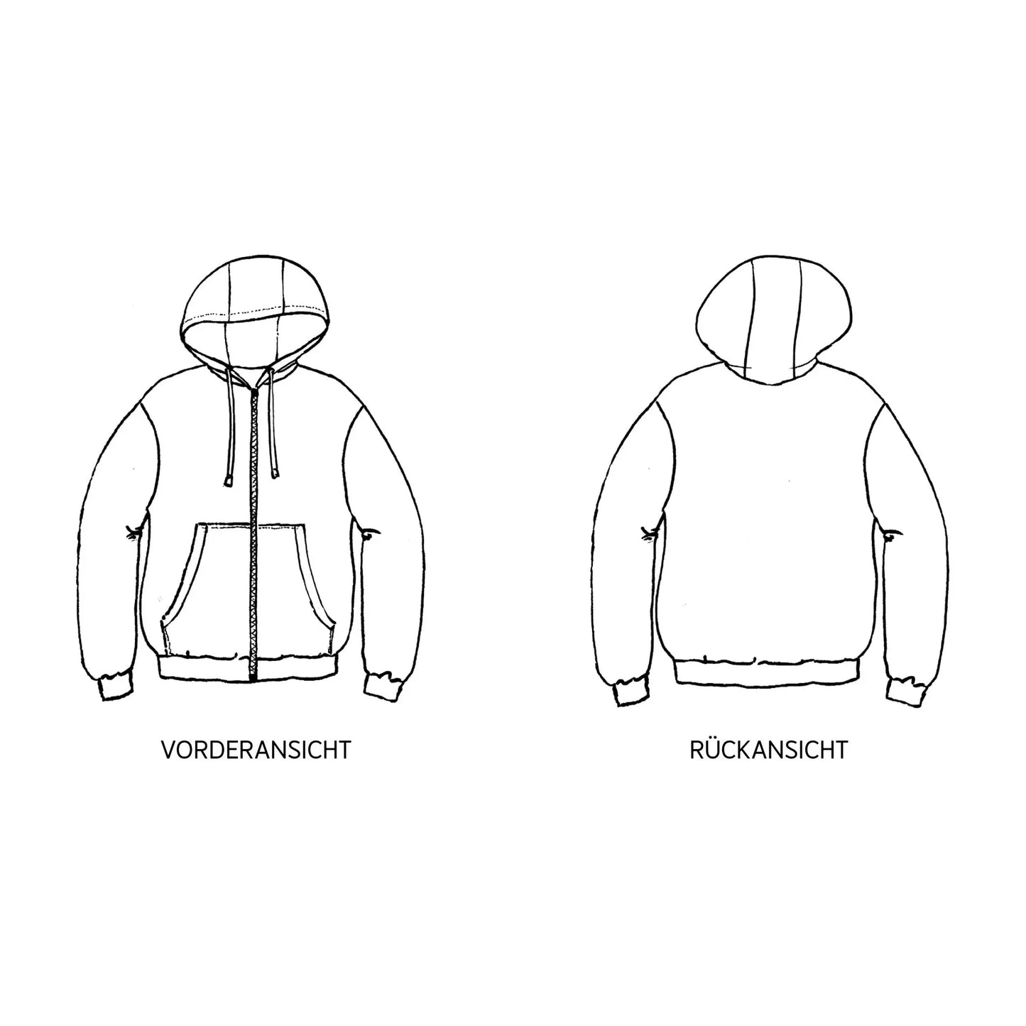 HERR LOU Sweatjacke | Papierschnitt