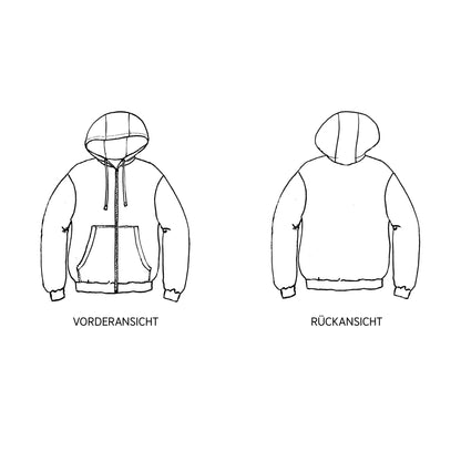 FRAU LOU • Oversized Sweatjacke, Papierschnitt