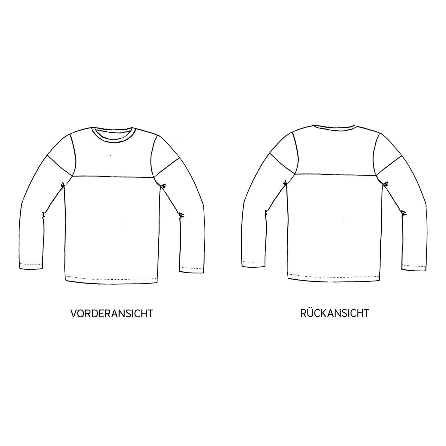 HERR LEVI • Langarmshirt mit Colourblocking, PAPIERSCHNITT