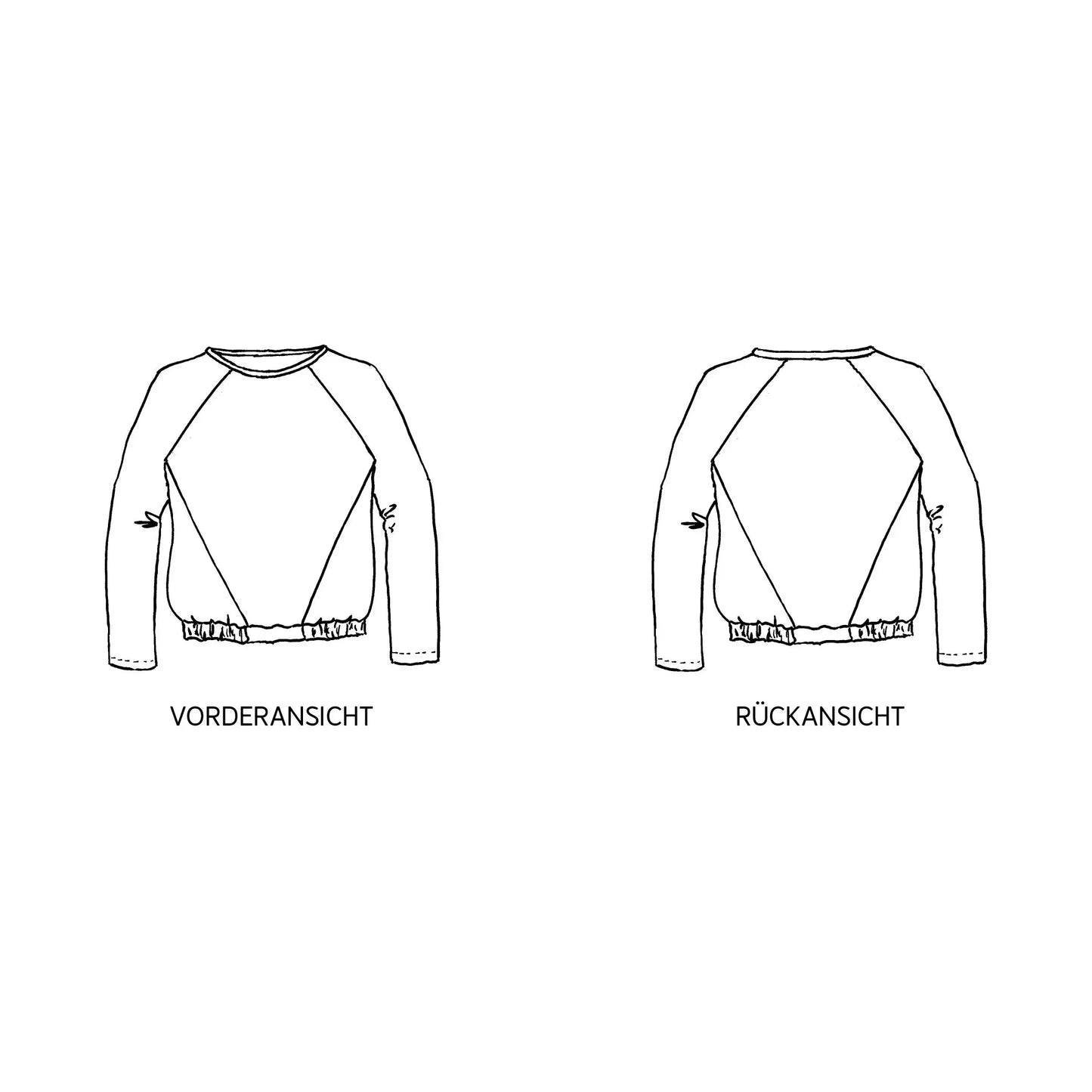 LILLE • Raglansweater, PAPIERSCHNITT