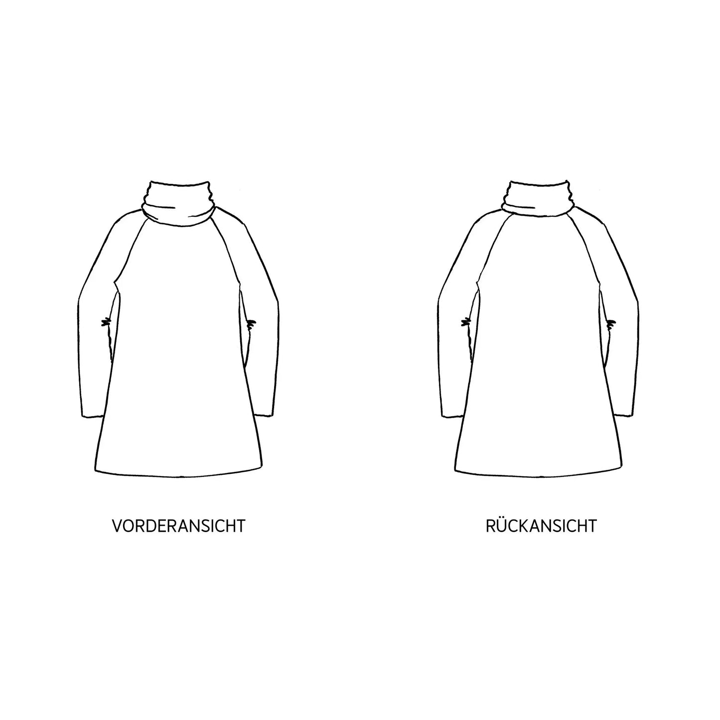 POLLY • Sweatkleid mit Rollkragen PAPIERSCHNITT