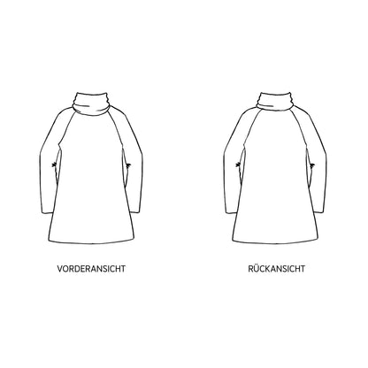 POLLY • Sweatkleid mit Rollkragen PAPIERSCHNITT
