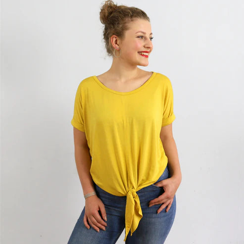 FRAU BILLE Knotenshirt | Papierschnitt