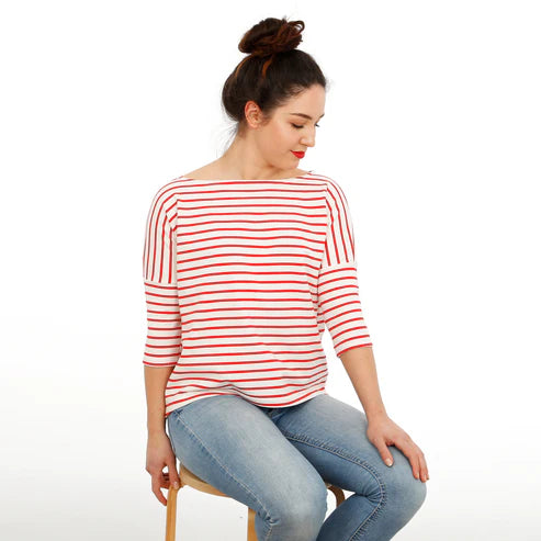 FRAU KARLA Sommershirt 3/4-Ärmel / Papierschnitt