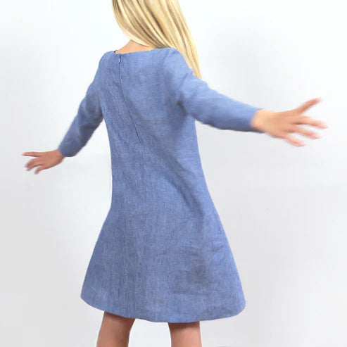 AMELAND • Kleid mit Falten am Ausschnitt
