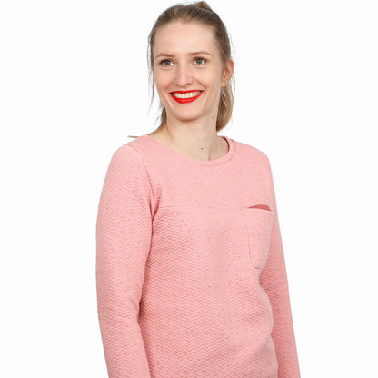 FRAU BENTE • Sweater mit Brusttasche PAPIERSCHNITT