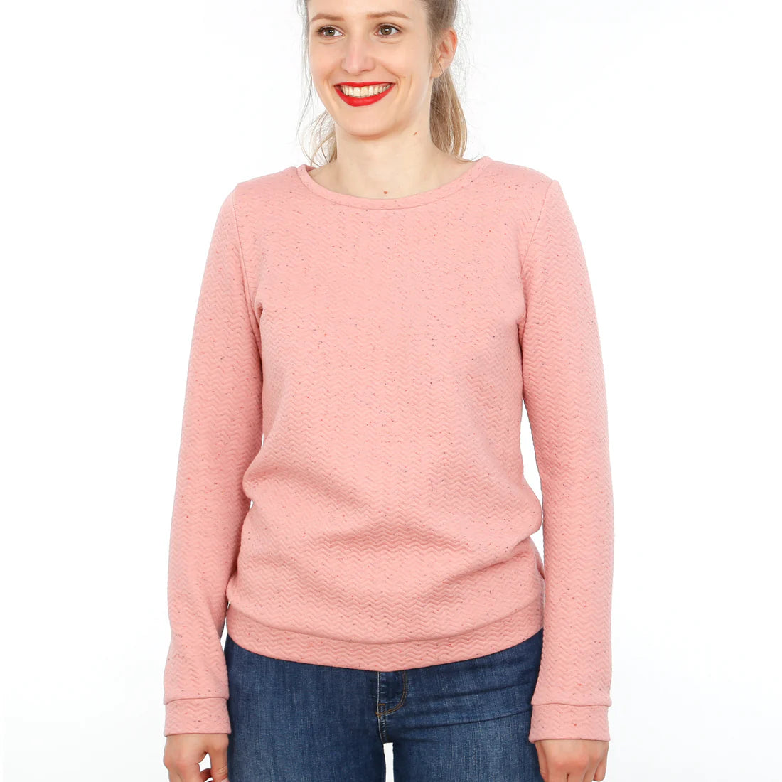 FRAU BENTE • Sweater mit Brusttasche PAPIERSCHNITT