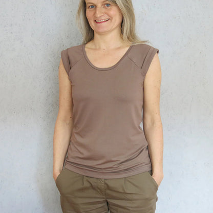FRAU JOSY • Trägershirt PAPIERSCHNITT