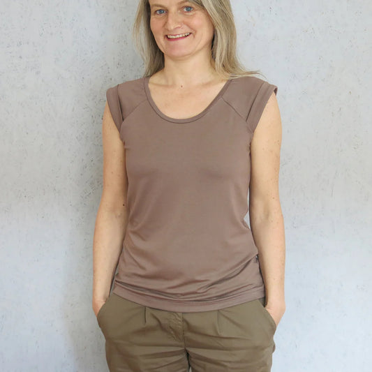 FRAU JOSY • Trägershirt PAPIERSCHNITT