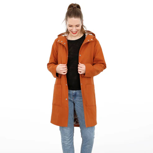 FRAU KARO • gefütterter Parka, PAPIERSCHNITT