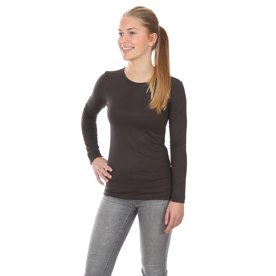 FRAU TANIA • körpernahes Basicshirt, PAPIERSCHNITT