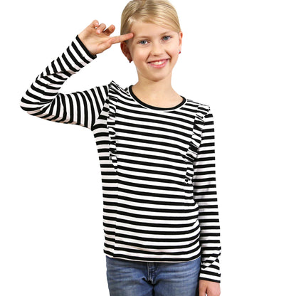 SARA • Rüschenshirt; PAPIERSCHNITT