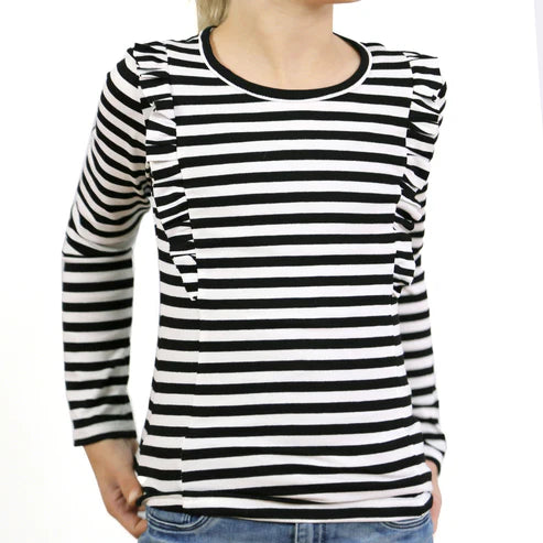 SARA • Rüschenshirt; PAPIERSCHNITT