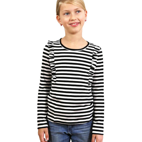 SARA • Rüschenshirt; PAPIERSCHNITT