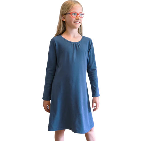 VLIELAND • Jerseykleid mit Rundhalsausschnitt, PAPIERSCHNITT