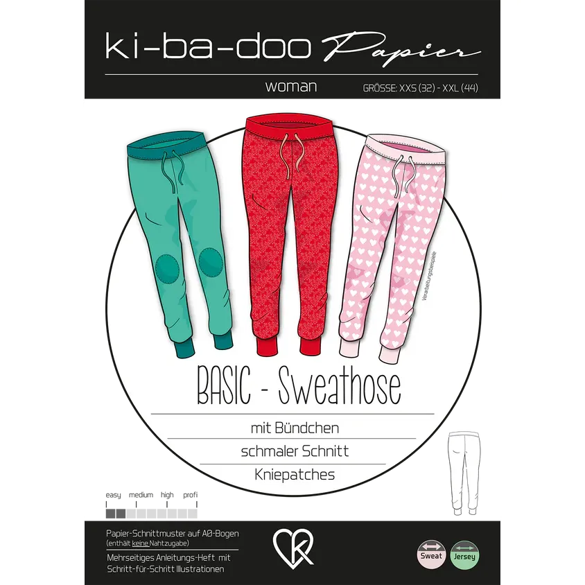 Papierschnitt schmale Basic Hose | Größe 86-164