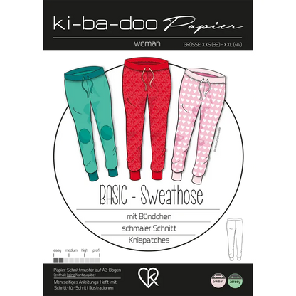 Papierschnitt schmale Basic Hose | Größe 86-164