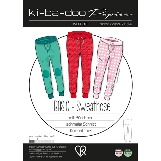 Papierschnitt schmale Basic Hose | Größe 86-164