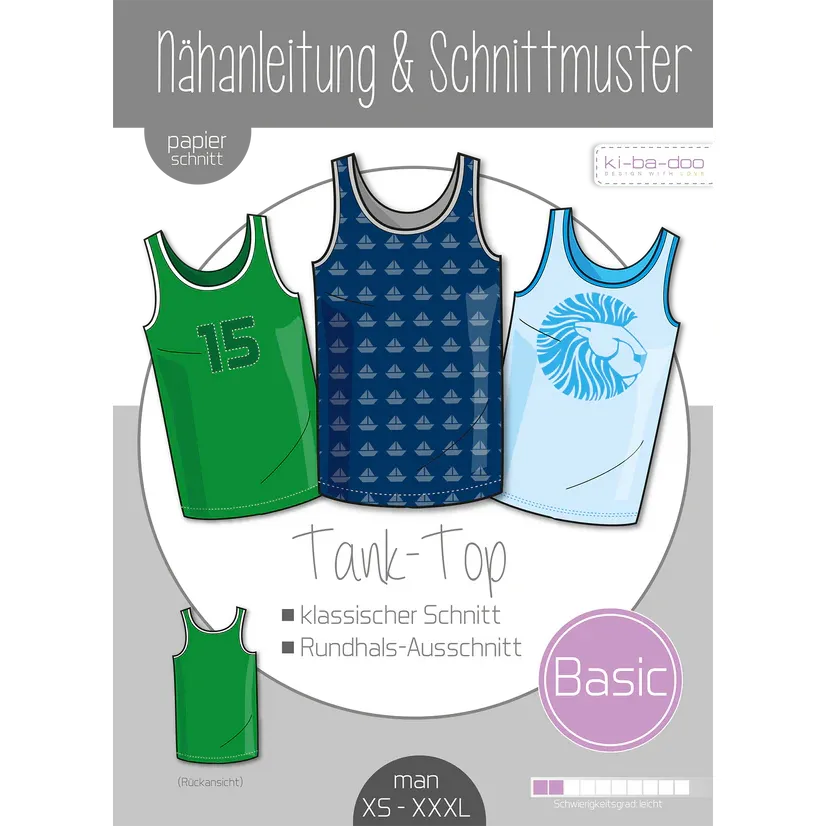 Papierschnitt Basic Tank Top Herren | Größe XS - XXXL