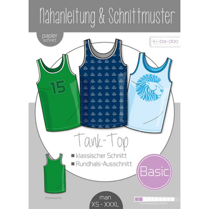Papierschnitt Basic Tank Top Herren | Größe XS - XXXL