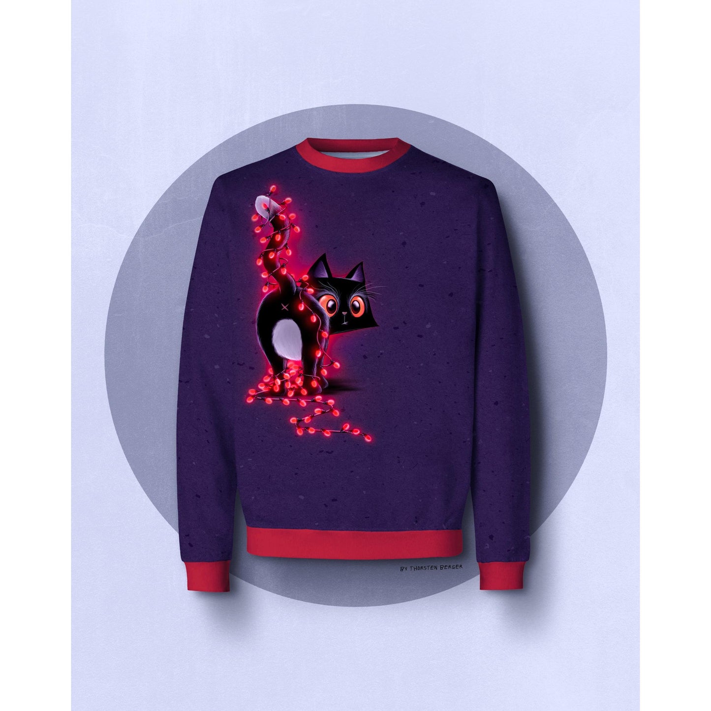 Panel Sweat" Chillman Club Katze", violet- Thorsten Berger