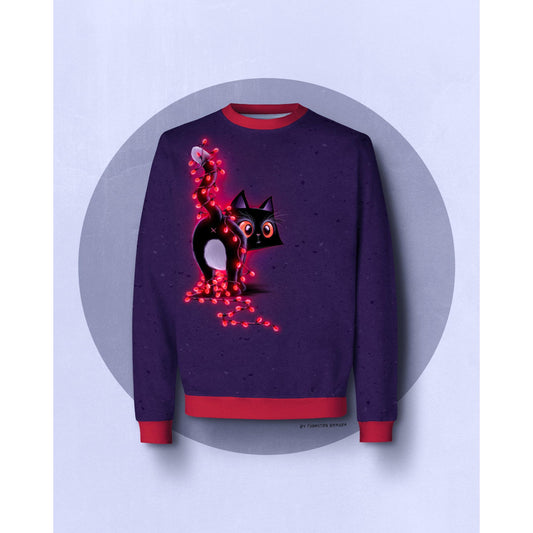 Panel Sweat" Chillman Club Katze", violet- Thorsten Berger