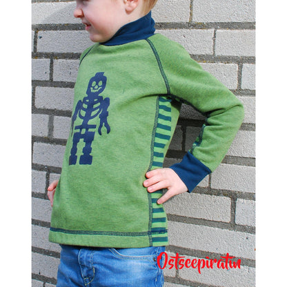 „Enfant Sportif“- das raffinierte Shirt mit dem Seitenstreifen für Kinder