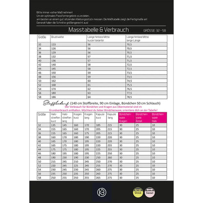 Papierschnitt Sweater Zuri | Größe 32-58