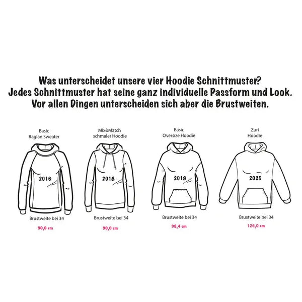 Papierschnitt Sweater Zuri | Größe 32-58